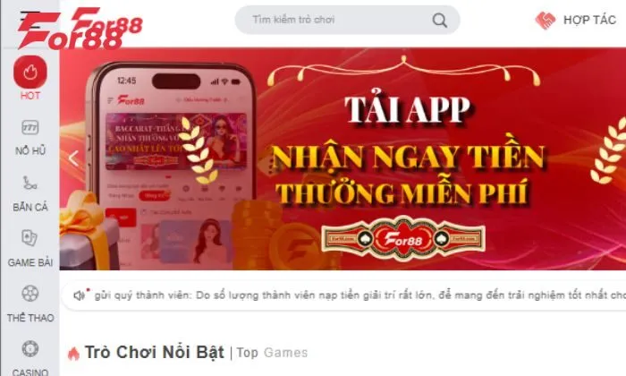 For88 được anh em cược thủ đánh giá cao về uy tín và chất lượng