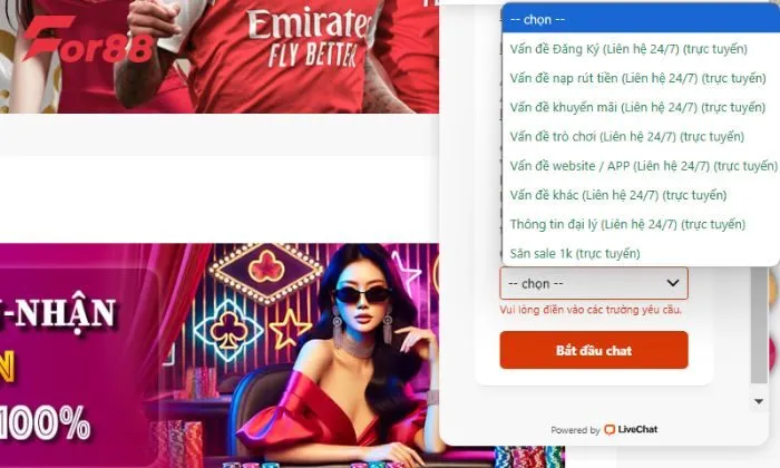 Dịch vụ của nhà cái For88 luôn sẵn sàng hỗ trợ người chơi qua nhiều kênh khác nhau