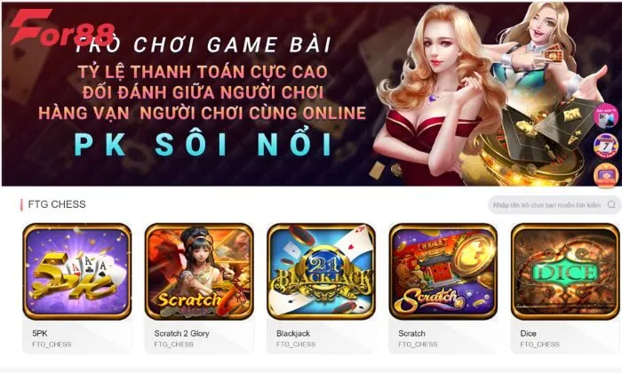FTG Chess For88 Bộ sưu tập 5 tựa game nổi bật
